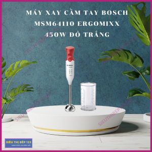 Máy Xay Cầm Tay Bosch ErgoMixx MSM64110 450W 2 Tốc Độ Dung Tích 0.6L
