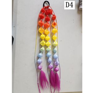 ROLL Lightweight Colored Hair Extensions with Hair Tie 20" Kids Bubble Ponytail Extension  Fashion Women Ombre Crazy Hair Day Accessories