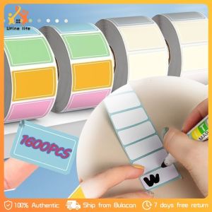 1600Pcs/Roll Waterproof Labels Stickers Colorful Removable Label Storage Stickers for School Office