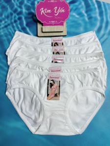 Combo 5 Quần lót học sinh màu trắng cotton mềm mịn cao cấp tạo cảm giác thoải mái - Kim Yến Mẹ và Bé