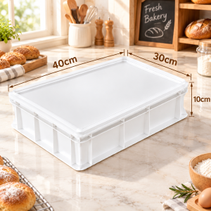 30x40cm Dough Proofing Box Stackable Bread & Pizza Dough Container with Cover Food Grade Heavy Duty Fermentation Storage Box