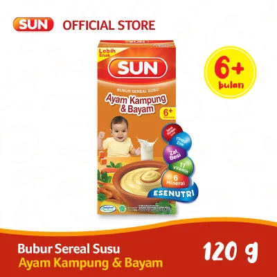 SUN BC Susu Ayam Kampung Bayam Kotak 120 g