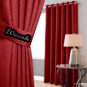 Gorden jendela import tebal bahan blackout serat embos polos mewah murah tirai pintu kamar