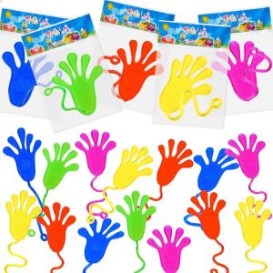 5pcs Sticky Fingers - Fun Toys - Party Favors - Stocking Stuffers - Wacky Fun Stretchy Glitter Sticky Hands Party Favors Birthday PartiesToys for Sensory Kids by Neliblu