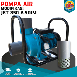Pompa air modifikasi pemakaian NON STOP pipa in out 25 inch type JET 850 untuk pengairan sawah