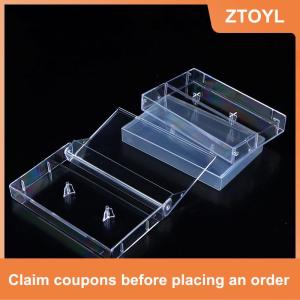 【ZTOYL】 1 cái hộp Băng Cassette hộp đựng trong suốt Hộp Băng trống ghi âm từ tính hộp chống bụi