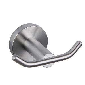 WARMIE 1/2Pcs Wall Mounted Bathroom Hook Hardware Dual Hooks Coat Rack Metal with Screws Door Hanger for Kitchen