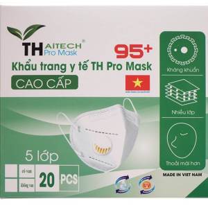 Hàng Cty Chính Hãng) KHẨU TRANG CÓ VAN TH PRO MASK 5 LỚP