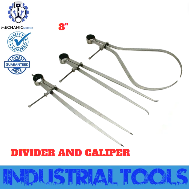 thumbnail interactive-video image 1 of Aprica Spring Caliper & Divider Set - 300mm/12 Inch, 3-Piece For Inside & Outside Measuring 1 of 2