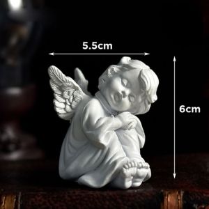 CHA Durable Delicate Small Decorative Peaceful Prayer No odor Bookcase Decorative Resin Crafts Angel Figurine Flower Fairy Ornaments Sculpture