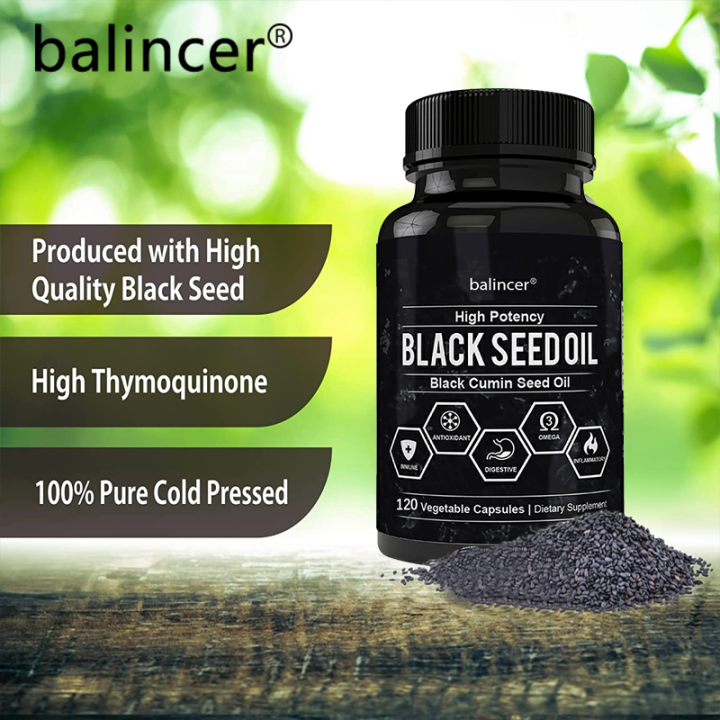 Premium Black Seed Oil Capsules For Hair & Skin Health, Respiratory
