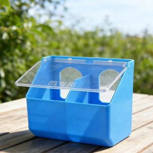 JIMEIXIAN01 Large Capacity Birds Feeder 2 IN 1 Food Trough Hanging Cage Box Outdoor Durable Bird Feeding Supplies Pigeon