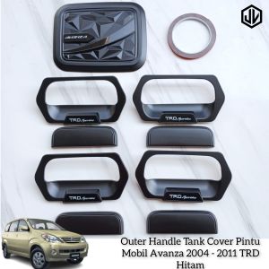 Paket Variasi Outer Pintu Handle Tank Cover Mobil Avanza Lama 2004 - 2011 TRD Sportivo Hitam