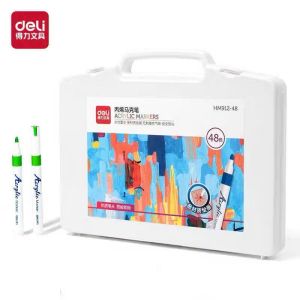 Bút Sơn Acrylic Marker Deli Chính Hãng HM912 -Chính Hãng -12/24/36/48 Màu - Vẽ Trên Mọi Chất Liệu Không Bị Rửa Trôi