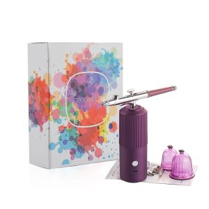 foreverlily Portable Airbrush 0.3mm Nano Atomization Trẻ hóa da để trang điểm Vẽ móng tay Làm móng tay cầm tay Airbrush không dây