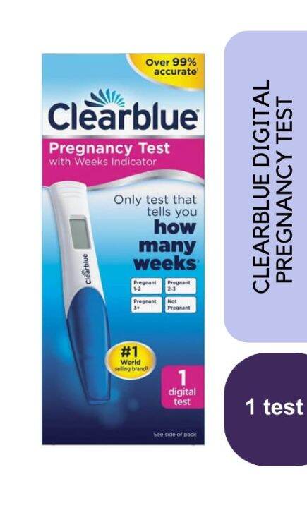 CLEARBLUE DIGITAL PREGNANCY TEST 1's (with Week Indicator) | Lazada