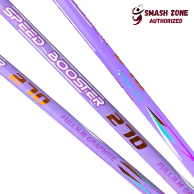 Raket Badminton POWER MAX Speed Booster 270 Original 32 LBS 5U Head Heavy | Bulu Tangkis Racket Olahraga Pertandingan Super Offensive Racket