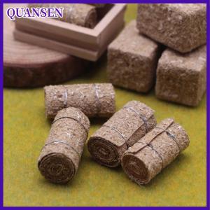 QUANSEN บ้านตุ๊กตา1 12ขนาดเล็ก4ชิ้นของตกแต่งบ้านตุ๊กตาโมเดลกองหญ้าแห้งบ้านตุ๊กตาฟาร์มของเล่นบ้านตุ๊กตาขนาดเล็กอุปกรณ์ตกแต่งฉาก