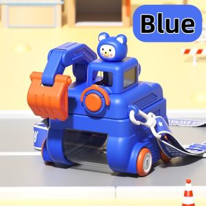 Kids Excavator Water Bottle Straw Cup for School Leak Proof Large Capacity Portable Outdoor Drinking