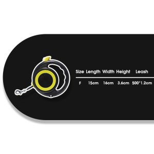 HamshMoc Pet Retractable Leash Auto Locking Brake No Tangle Cord U Shape Outlet Comfort Handle