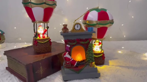 Glowing Resin Figurine Ornament Gift for Christmas Lovers Spread Warm Wishes and Holiday Cheer Resin Glowing Decorations