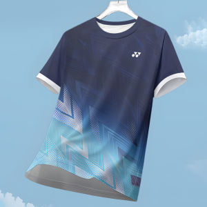 Yonex Jersey Dry Fit Shirt Badminton Brand T-shirt Outdoor Running Short Sleeve Breathable Fitness Clothing Round Neck Casual Sports Tops Cycling T-shirt