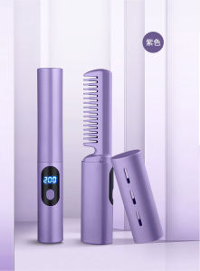 Wireless Straight Hair Comb Negative Ions No Hair Damage Portable Electric Straightening Combs Curly Hair Stick Anti Static Hair Straightener Comb