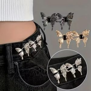 PURETEN Five Pointed Star Jeans Buttons Adjustable Butterfly Pants Pins Waist Tightening Tool Safety Pins Dress Decoration