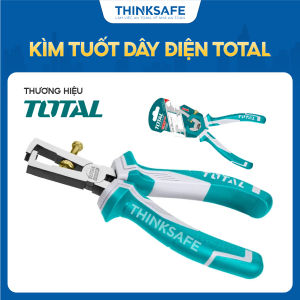 Kềm tuốt dây điện TOTAL THT1566P kích thước 6 inch 160mm đầu kìm được đánh bóng chống gỉ tay cầm hai màu - Thinksafe
