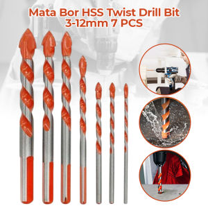 Mata Bor HSS Twist Drill Bit 3-12mm 7 PCS