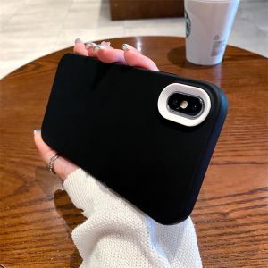 Silicone Shockproof Phone Case iPhone XR 11 12 13 14 15 Pro Max 7 8 Plus X Xs Max 3 In 1 Liquid Candy Color Full Cover Casing
