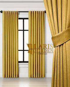 New Gorden Hordeng Motip Polos Terbaru Jendela 2 Kaca Model Smokering Lubang Bahan Blackout Import