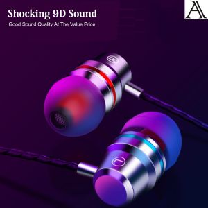 Earphone Cable Shocking 9D Sound Mobil Phone In-Ear Headset With Cable/Set Kepala Telefon Bimbit 9D Sound Yang Mengejutkan Dengan Cable