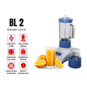 Blender Advance BL-2 Low Watt with Grinder 2 in 1 Bahan Kaca Awet Praktis Bergaransi Anti Pecah