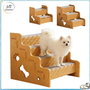 SKISOPGO Pet Stairs Dog Bedding Climbing Ladder Non-Slip Pet Steps Dog Ramp for Bed or Couch