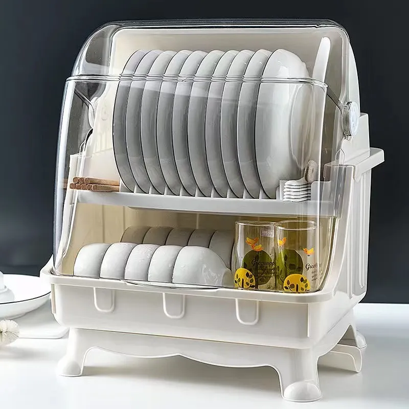 Dish rack with cover sale