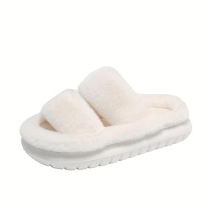 yangpa123 Womens Fuzzy Plush House Slippers Comfy Open Toe Bedroom Fluffy Shoes Indoor Warm Slippers