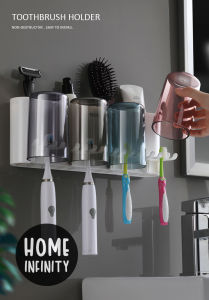 ECOCO TOOTHBRUSH ORGANIZER FOR 2/3/4 - STORAGE/ORGANIZER/TOILET/BATHROOM/TOOTHPASTE/VANITY/HOLDER/RACK/SHELVING/ACCESSORIES/MODERN/STYLISH