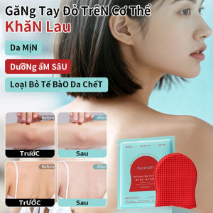 Găng Tay Vệ Sinh Đỏ Khăn Lau Cơ Thể Tiện Lợi Làm Sạch Hiệu Quả Cho Da