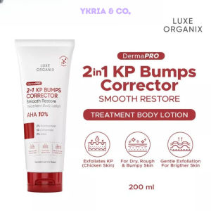 Luxe Organix DermaPRO 2in1 KP Bumps Corrector Smooth Restore Treatment Lotion 200ml - AHA 10% for Dry Rough Skin - Body Care Daily