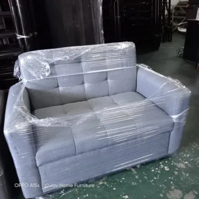 erika 2 seater sofa light grey fabric uratex foam / cash on delivery only !!!