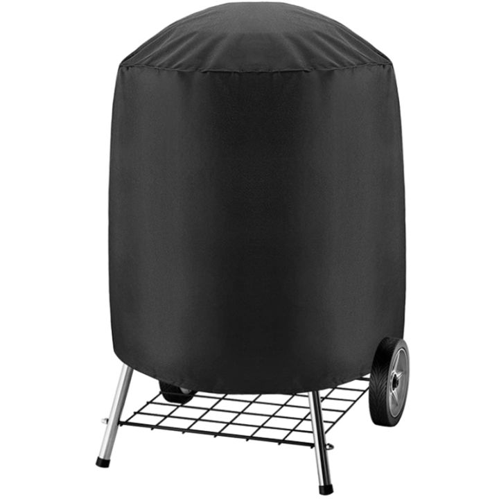 Bbq Grill Cover 210d Grill Cover For Weber Charcoal Kettle Waterproof Black Smoker Cover Round 1170