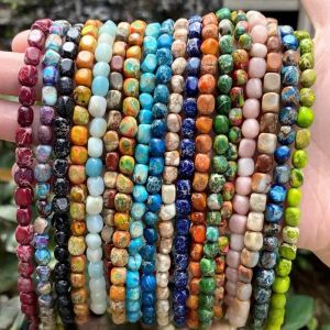 UNIITY 5×7mm Emperor Stone Scattered Pearls Exquisite Irregular DIY Bracelet Beads Stylish Lightweight Square Spacer Beads Jewelry Accessories