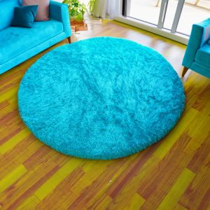 Karpet bulu bulat empuk diameter 100 tebal 4.5cm isi busa Royal foam