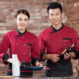 Chef Costume Chef Uniform for Men and Women Half Sleeve Breathable Food Service Top Chef Uniform Set Cotton Light Multiple Scenarios Wear-Resistance and Oilproof Kitchen Work Clothes Workwear Uniform Hotel Restaurant