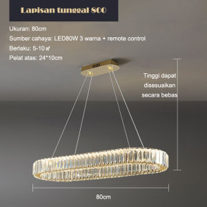 Lampu Hias Kristal K9 Gantung Minimalis Modern 3 Warna LED Gaya Nordic Lampu Hias Gantung Rumah Tempat Untuk Dekorasi Ruang Makan/Ruang Tamu