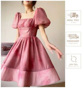 Váy Thiết Kế Dáng Ngắn Tay Lồng Đen - VH111