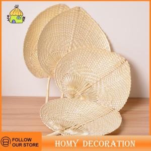 🎄【Special price】🎄Shao Pushan ศิลปะมือทำพัดลมพีชรูปพัดลมไม้ไผ่ฤดูร้อนพัดลมเย็น DIY