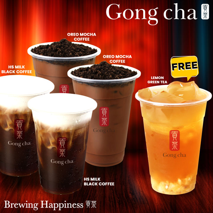 Gong Cha Buy 4 Take 1 FREE e voucher Lemon Green Tea HS Milk