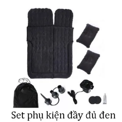 Đệm hơi ô tô xe 7 chỗ SUV 3 hàng ghế kích thước 174x118cm kèm bơm và 2 gối 3 màu thời trang 6 buồng khí thông minh